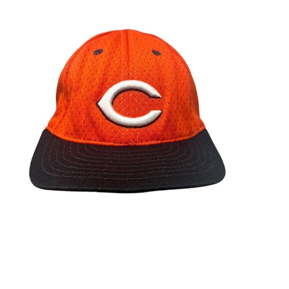 Cincinnati Reds Hat Sportco Ballfit Mesh Fitted Men's Orange Black - Picture 3 of 9